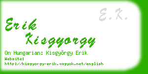 erik kisgyorgy business card